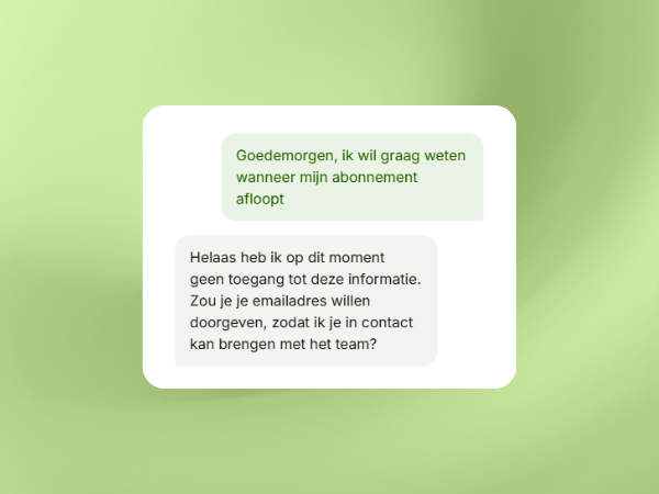 Overdracht naar een medewerker